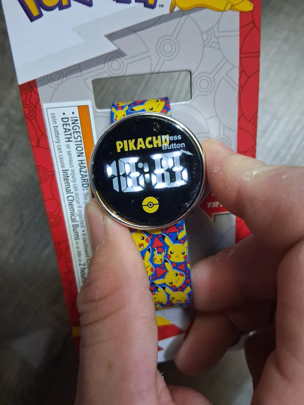 Pikachu LED Digital Watch - Blue Pikachu Band
